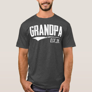 Camiseta Mens Grandpa Est 2017 New Grandpa Gifts first fat