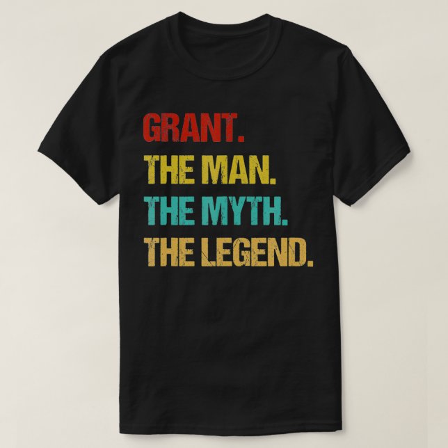 Camiseta Mens Grant The Man The Myth The Legend  (Diseño del anverso)