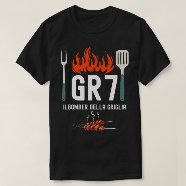 Camiseta Mens Grill Funny Man Grill BBQ GR7 (Diseño del anverso)