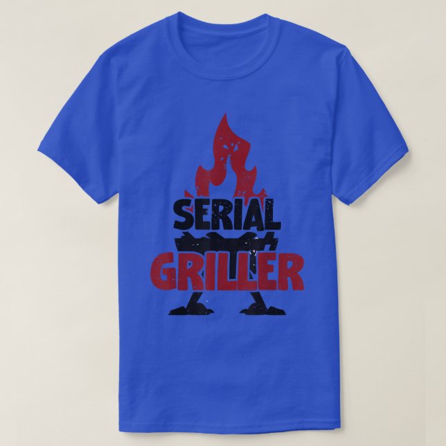 Camiseta Mens Grill Grill Grill Serial Griller Father's Day (Diseño del anverso)