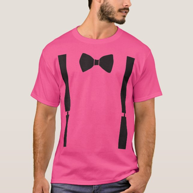 Camiseta Mens Groom Bow Tie and Suspender (Anverso)