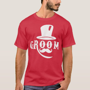 Camiseta Mens Groom Hat Cute Engagement Wedding Bachelor Pa