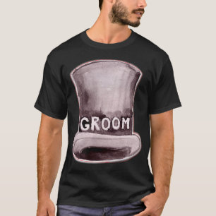 Camiseta Mens Groom Hat Cute Engagement Wedding Bachelor Pa