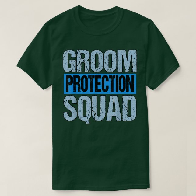 Camiseta Mens Groom Protection Squad Bachelor Party  (Diseño del anverso)
