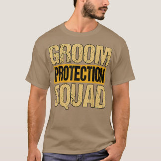 Camiseta Mens Groom Protection Squad Bachelor Party 