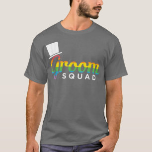Camiseta Mens Groom Squad LGBT Gay Bachelor Party