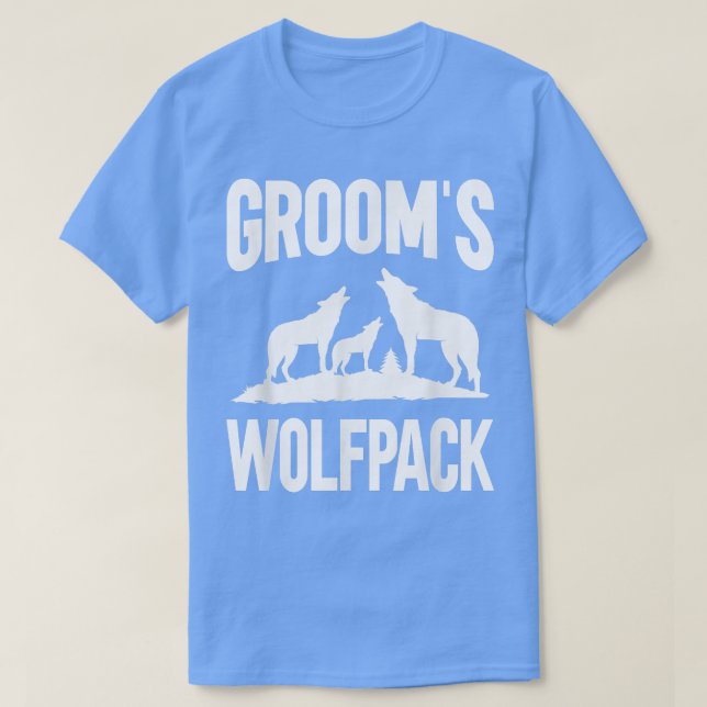 Camiseta Mens Groom Squad Wolfpack  (Diseño del anverso)