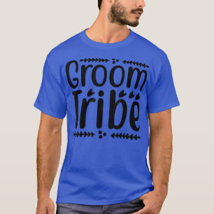 Camiseta Mens Groom Tribe Cute Boda coincidiendo con recién