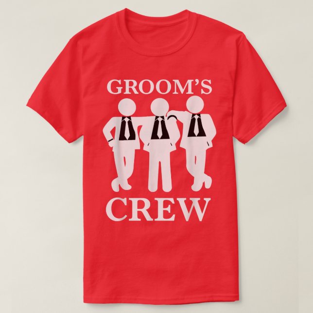 Camiseta Mens Grooms Crew Bachelor Party Groomsmen Gifts  (Diseño del anverso)