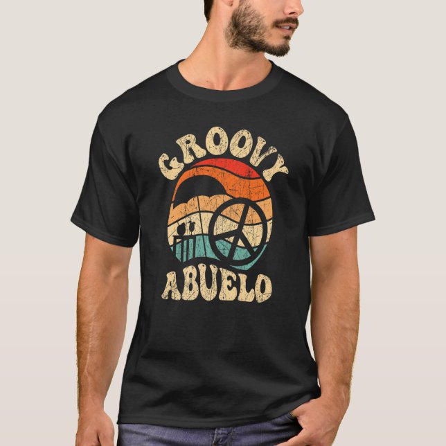 Camiseta Mens Groovy Abuelo 70s Aesthetic Nostalgia 1970's  (Anverso)