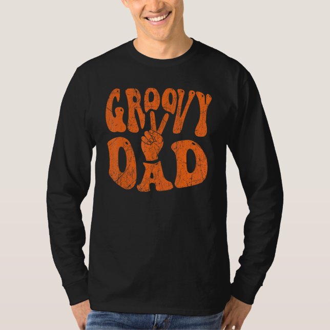 Camiseta Mens Groovy Dad 70s Aesthetic Nostalgia 1970's Ret (Anverso)