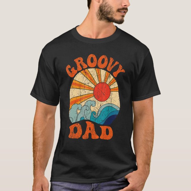 Camiseta Mens Groovy Dad 70s Aesthetic Nostalgia 1970's Ret (Anverso)