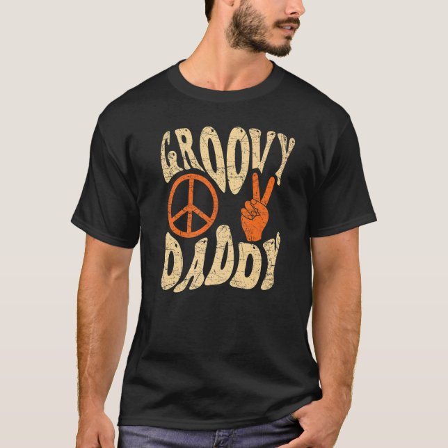 Camiseta Mens Groovy Daddy 70s Aesthetic Nostalgia 1970's R (Anverso)