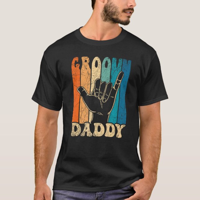 Camiseta Mens Groovy Daddy 70s Aesthetic Nostalgia 1970's R (Anverso)