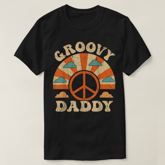 Camiseta Mens Groovy Daddy 70s Aesthetic Nostalgia 1970's R (Diseño del anverso)