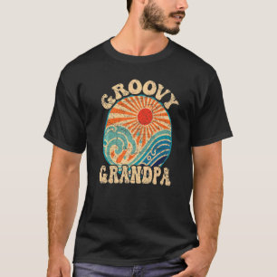 Camiseta Mens Groovy Grandpa 70s Aesthetic Nostalgia 1970's