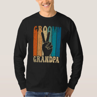 Camiseta Mens Groovy Grandpa 70s Aesthetic Nostalgia 1970's