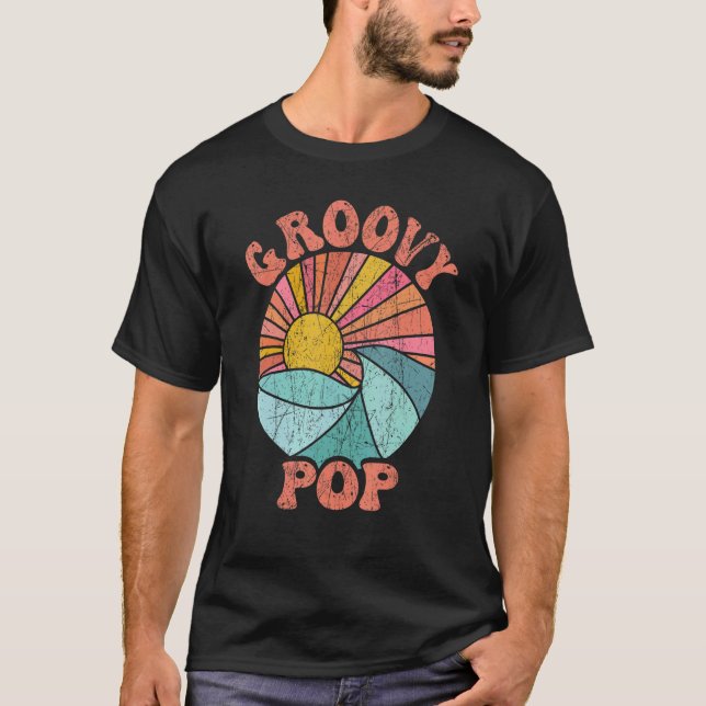 Camiseta Mens Groovy Pop 70s Aesthetic Nostalgia 1970's Ret (Anverso)