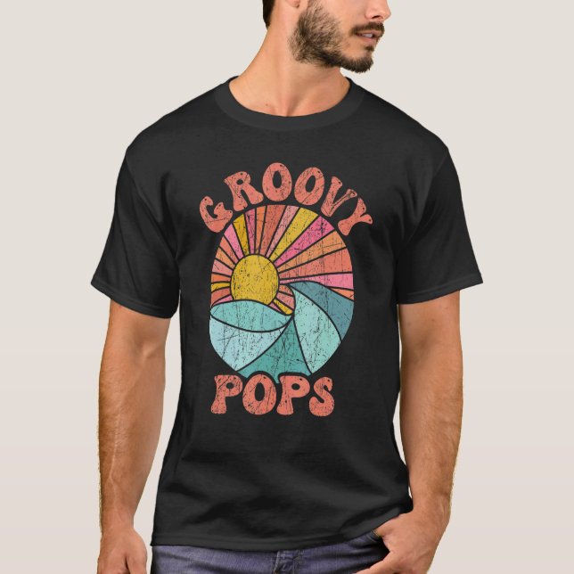 Camiseta Mens Groovy Pops 70s Aesthetic Nostalgia 1970's Re (Anverso)