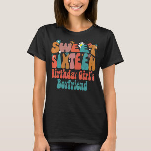 Camiseta Mens Groovy Sweet 16 Dieciséis Chicas de cumpleaño