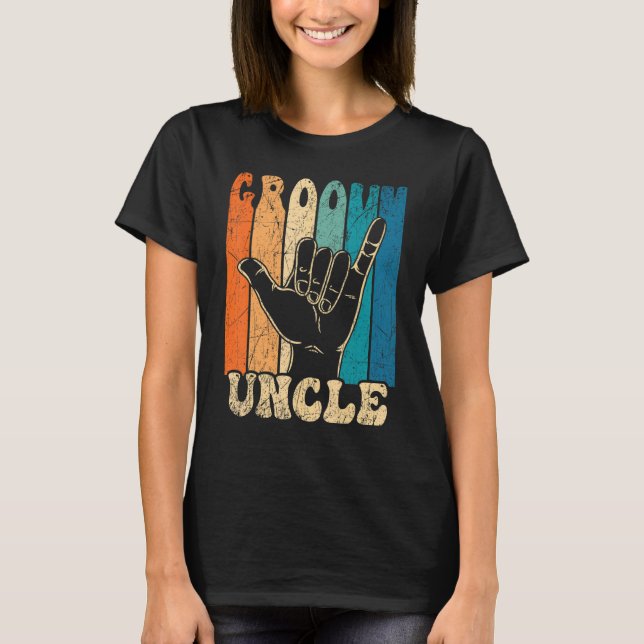 Camiseta Mens Groovy Uncle 70s Aesthetic Nostalgia 1970's R (Anverso)