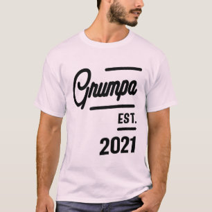 Camiseta Mens Grumpa Est. 2021 Regalo del abuelo