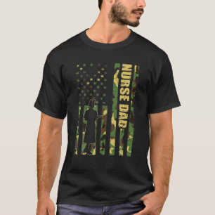 Camiseta Mens Guay American Flag Camouflse Enfermera a papá