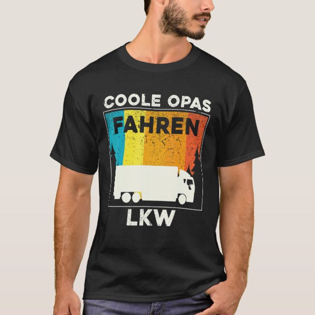 Camiseta Mens Guay Grandpa Drive Truck Long Distance Driver (Anverso)
