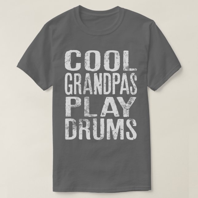 Camiseta Mens Guay Grandpas Play Drum Cita Graciosa Para Mu (Diseño del anverso)