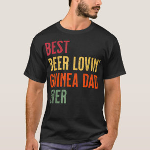 Camiseta Mens Guinea Mejor Cerveza que ama al cerdo guinean