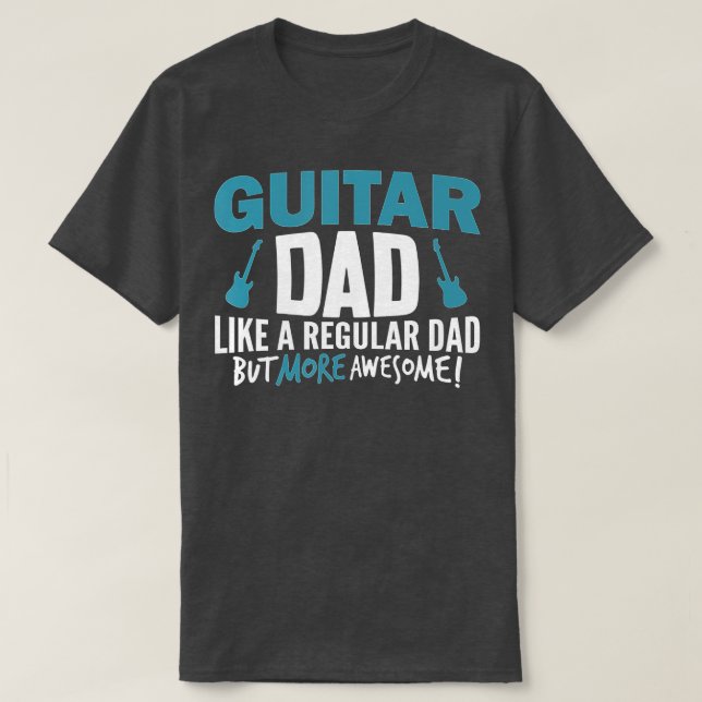 Camiseta Mens Guitar Dad Shirt Awesome Fathers Day Gift Pla (Diseño del anverso)