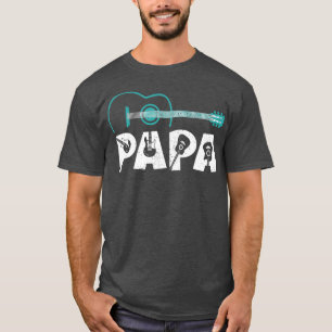 Camiseta Mens Guitar Lover Dad Daddy Funny Guitarist Papa F