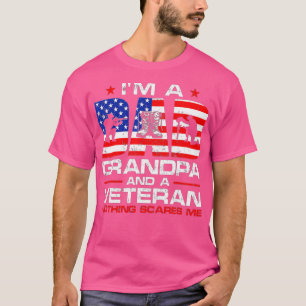 Camiseta Mens Gun American Flag I'm A Dad Grandpa And A Vet