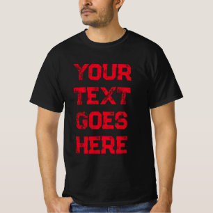 Camiseta Mens Halloween Plantilla de texto alterado rojo ne