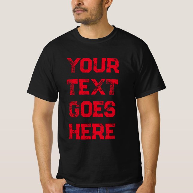 Camiseta Mens Halloween Plantilla de texto alterado rojo ne (Anverso)