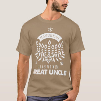 Camiseta Mens Hanukkah es mejor con el gran tío coincidiend