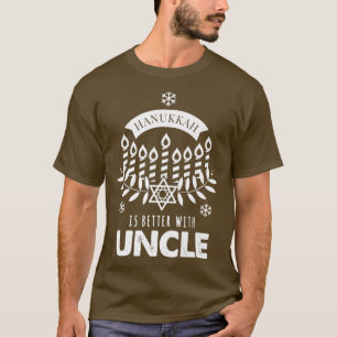 Camiseta Mens Hanukkah es mejor con la familia del tío