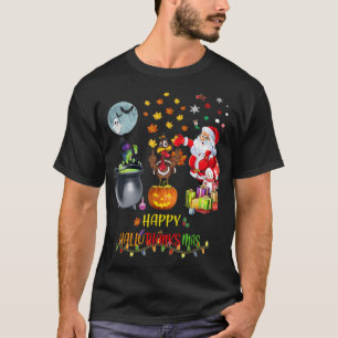 Camiseta Mens Happy Hallothanksmas Funny Halloween