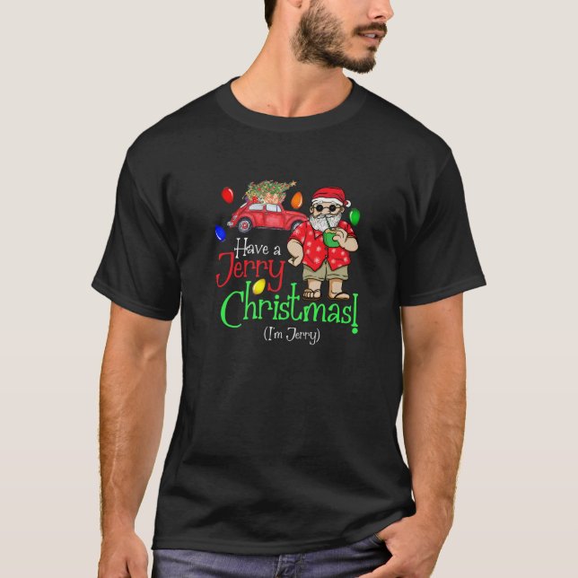 Camiseta Mens Have A Jerry Christmas A Funny Holiday Jerry (Anverso)