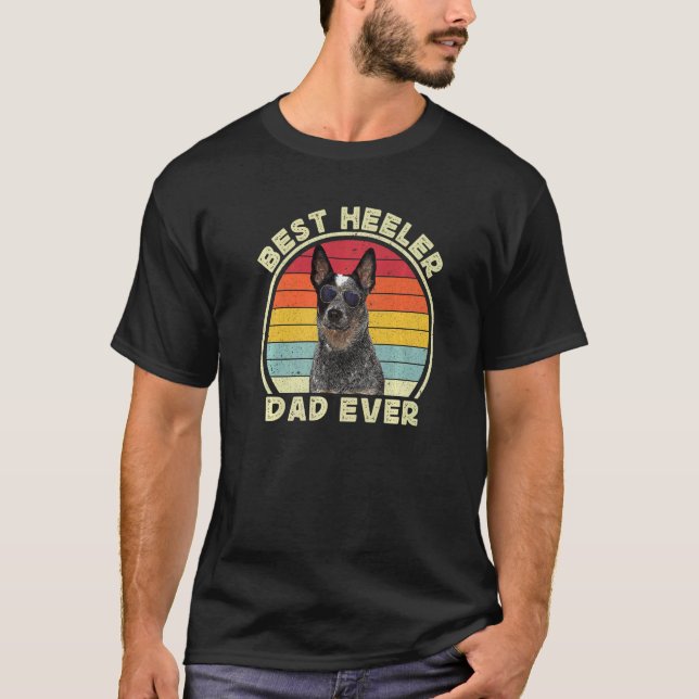 Camiseta Mens Heeler Dad For Men Retro Blue Australian Catt (Anverso)