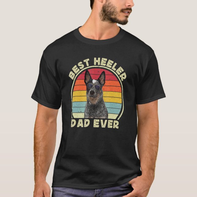 Camiseta Mens Heeler Dad For Men Retro Blue Australian Catt (Anverso)