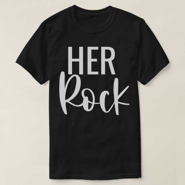 Camiseta Mens Her Rock His Peace Matples Couples Gift (Diseño del anverso)