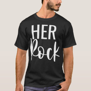 Camiseta Mens Her Rock His Peace Matples Couples Gift