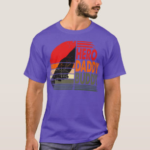 Camiseta Mens HERO DADDY BUDDY Papá Padre Funny Padres Da