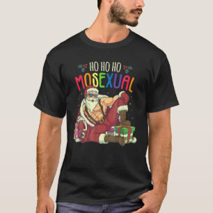 Camiseta Mens Ho Ho Ho Ho Ho Ho Mosexual Gay Santa LGBT