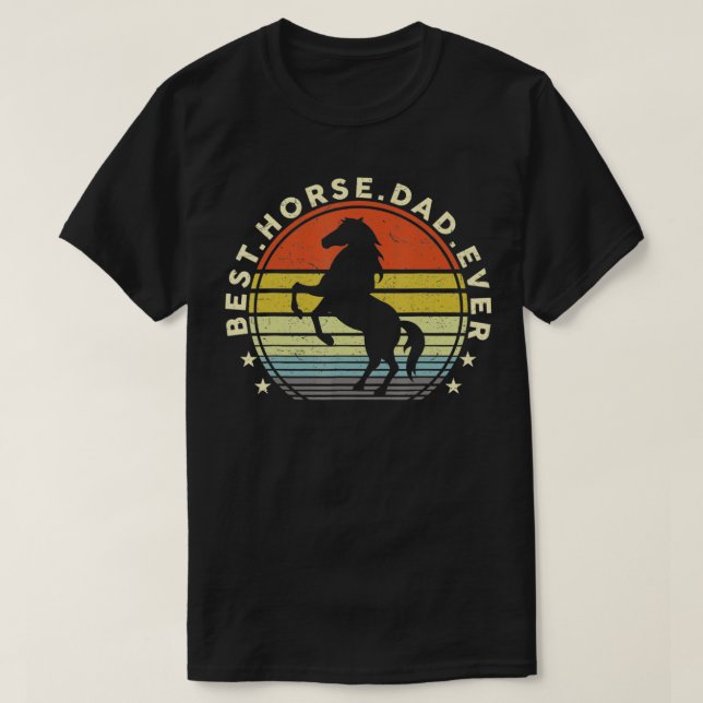 Camiseta Mens Horse Dad  Men Best Horse Dad Ever  (Diseño del anverso)