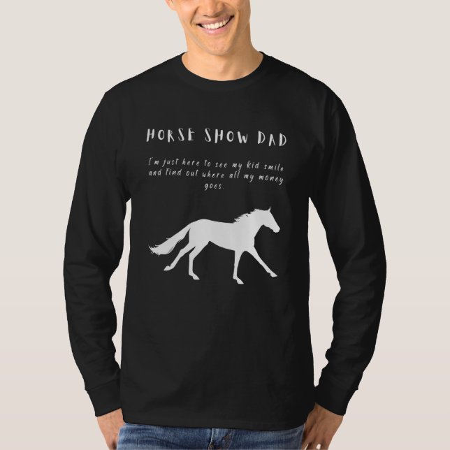 Camiseta Mens   Horse Show Dad With Galloping Horse (Anverso)