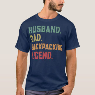 Camiseta Mens Husband Dad Backpacking Leging 