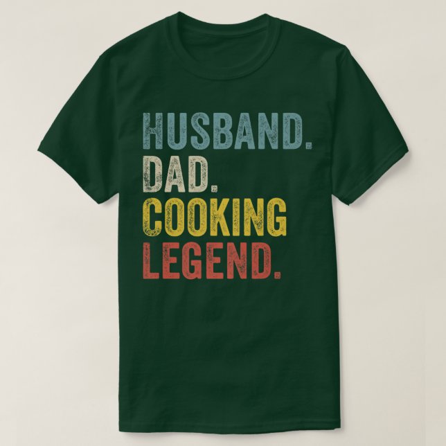 Camiseta Mens Husband Dad Cooking Legend (Diseño del anverso)