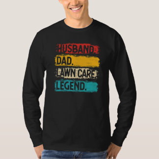 Camiseta Mens Husband Dad Lawn Care Legend Mower Gardener L